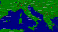 Italien Städte + Grenzen 1600x900